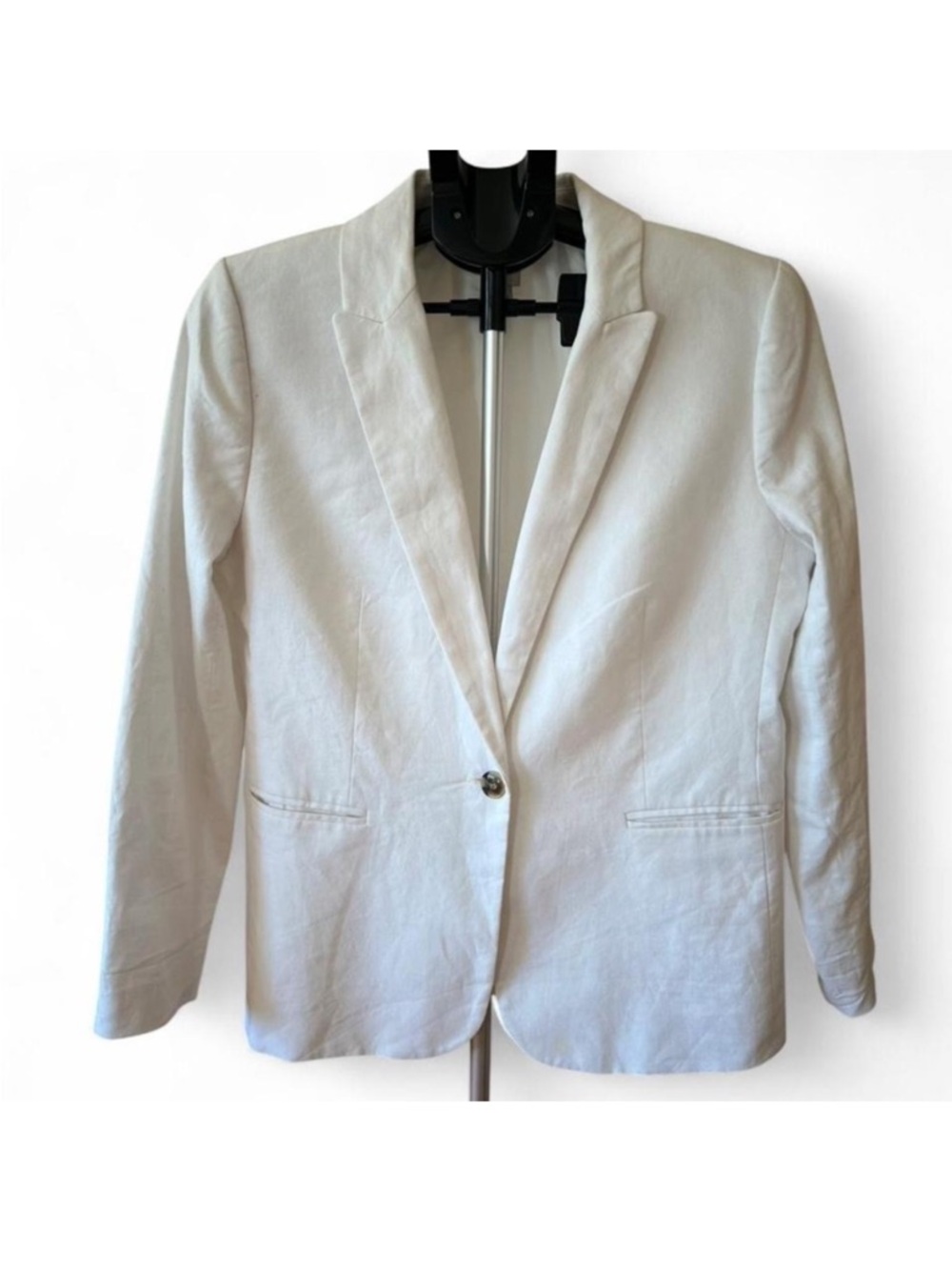 White linen blend blazer J Crew Women's size 14